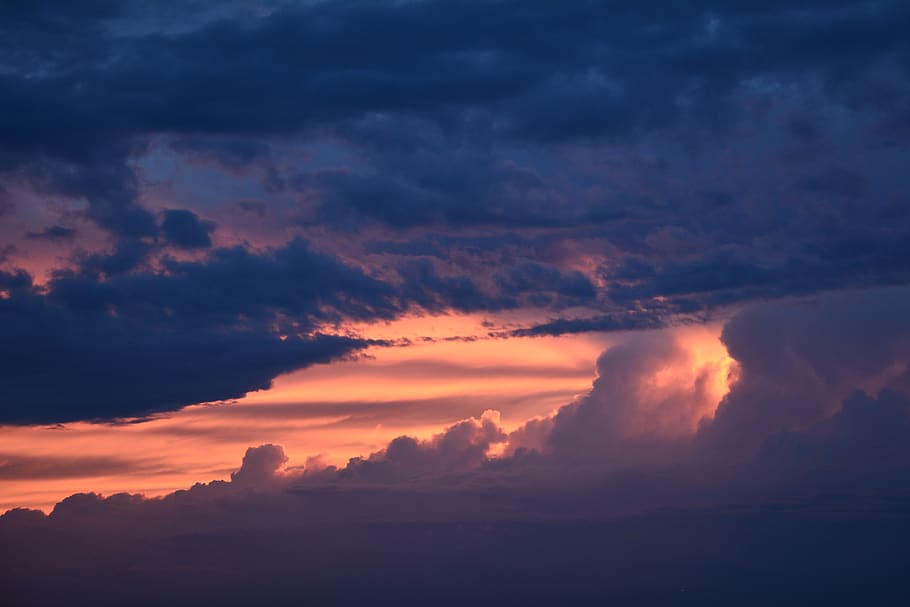 sunset, clouds, sky, cloud - sky, beauty in nature, scenics - nature HD wallpaper