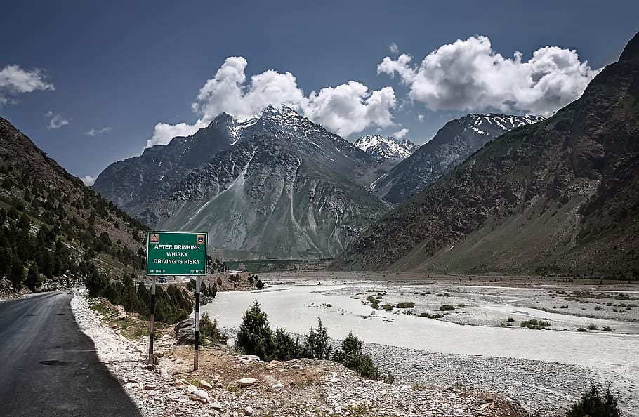 Road Near Mountains, altitude, clouds, cold, daylight, daytime HD wallpaper