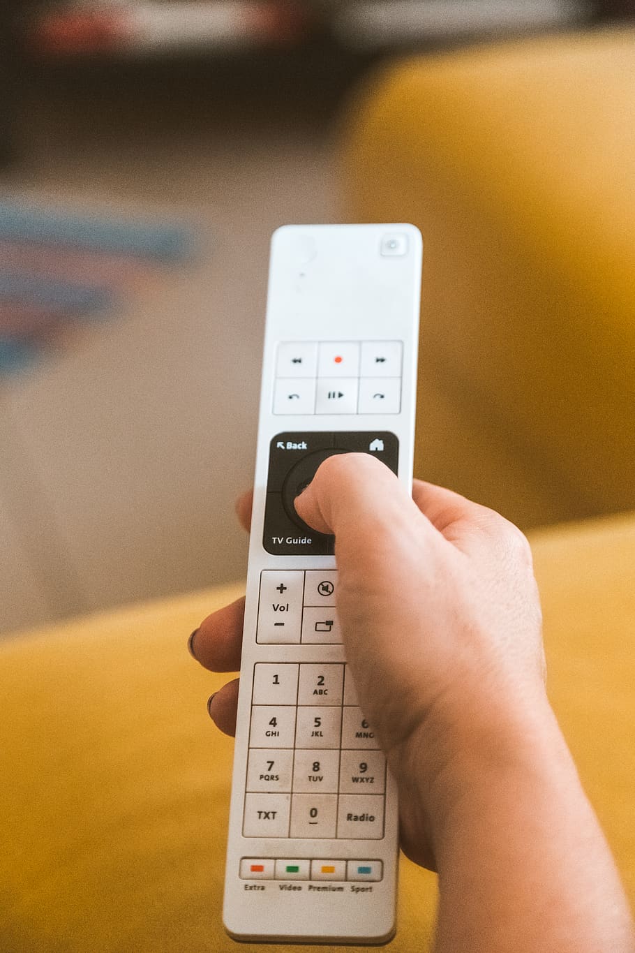 White and Black Remote Control, blur, electronics, hand, portable HD wallpaper