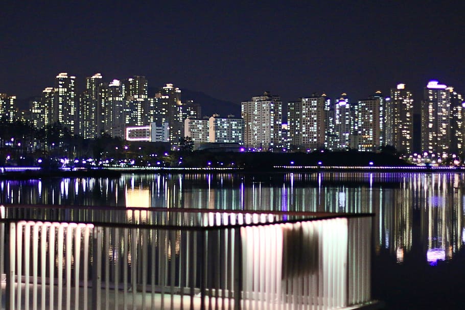 night view, city, architecture, building exterior, built structure HD wallpaper