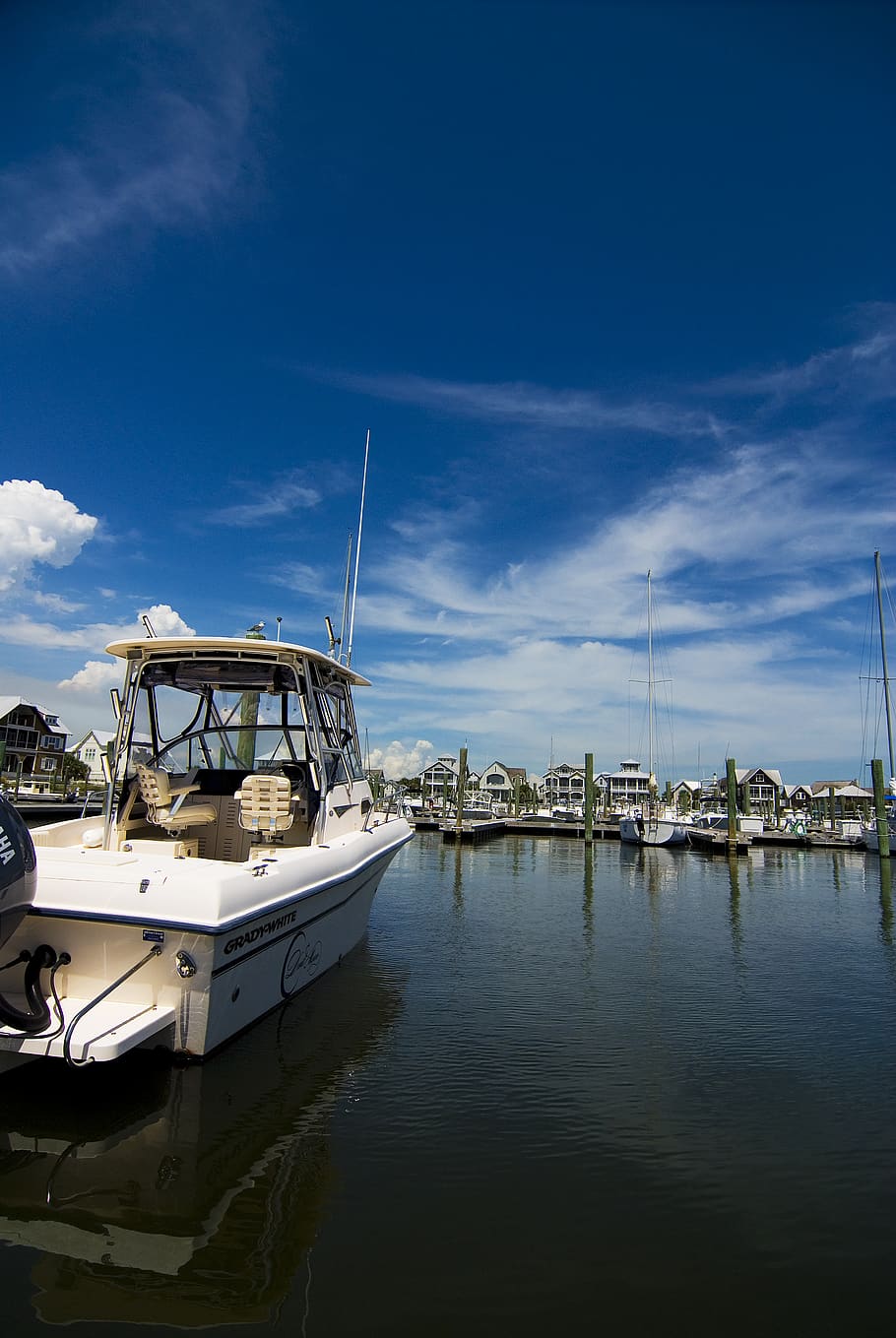united states, bald head island, harbour, harbor, water, boats