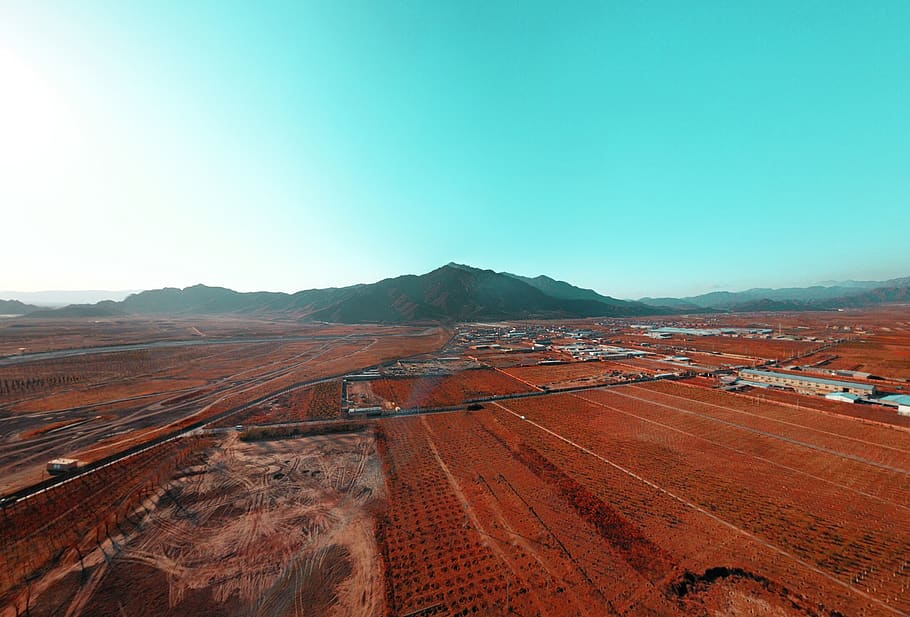 china, sky, blue, red, environment, landscape, scenics - nature HD wallpaper