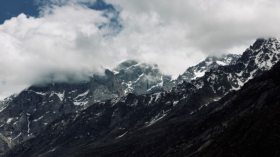 snow-covered peak mountain, nature, mountain range, outdoors HD wallpaper