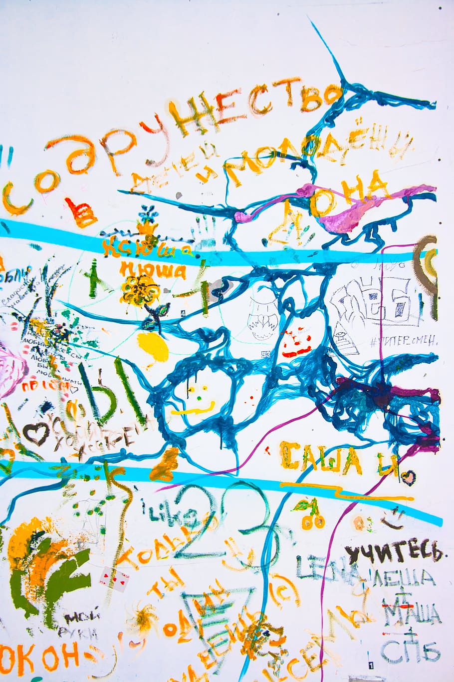 graffiti, wall, paint, background, old, distressed, color, colorful HD wallpaper