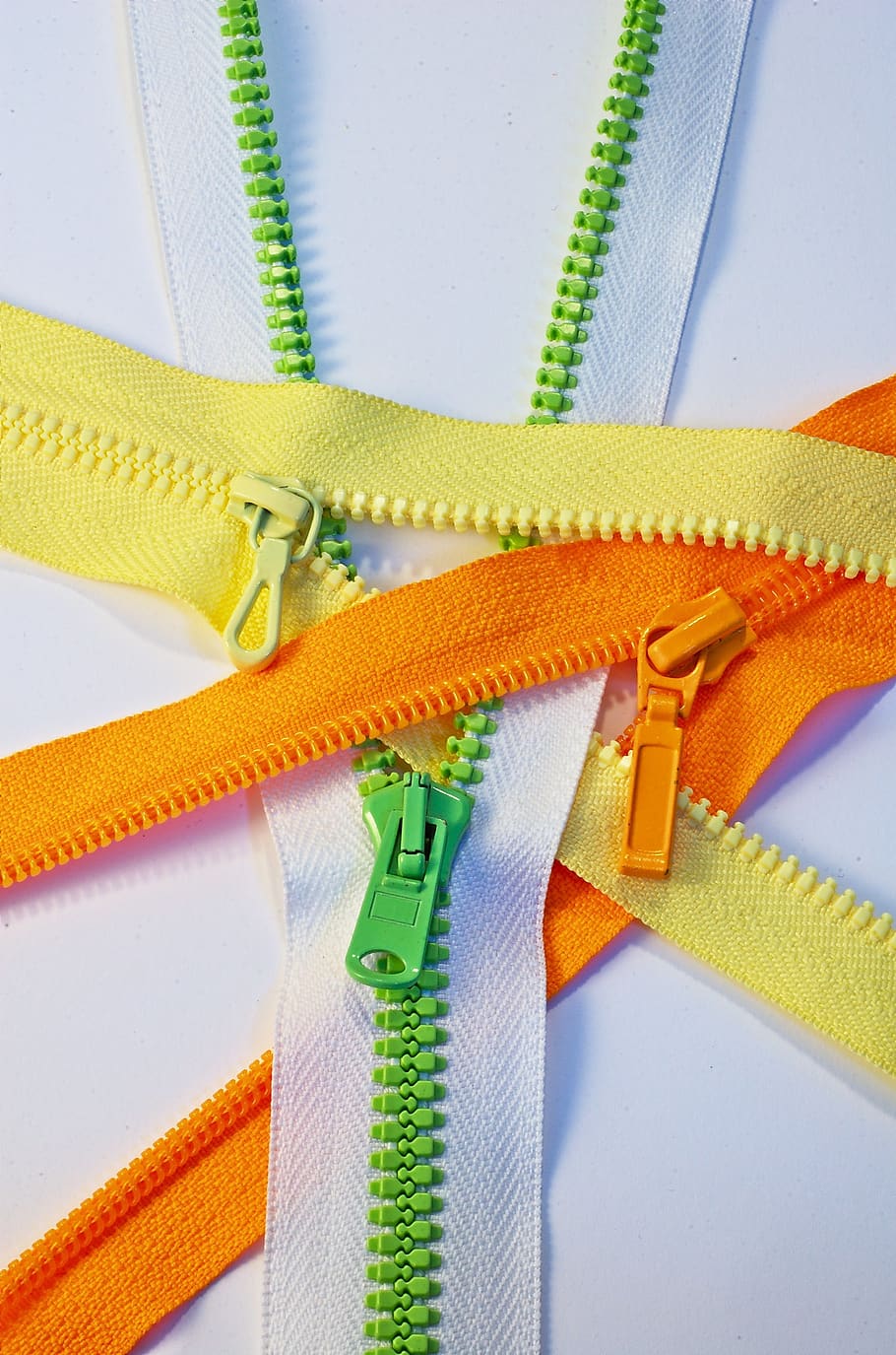 zipper, yellow, white, teeth, tab, sliding, slider, sewing HD wallpaper