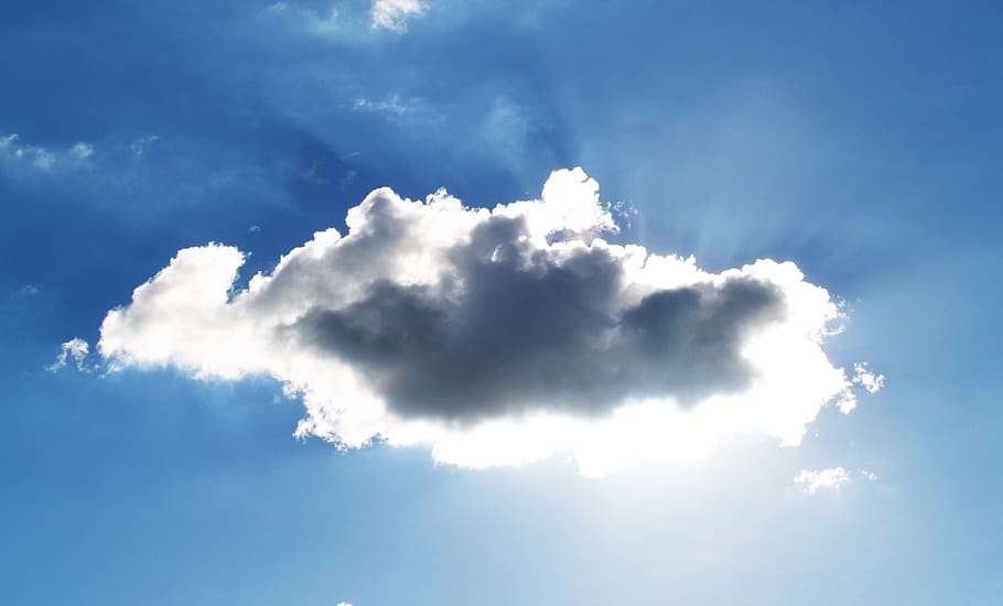 White Clouds Covering the Sun, beautiful, blue sky, bright, cloudscape HD wallpaper