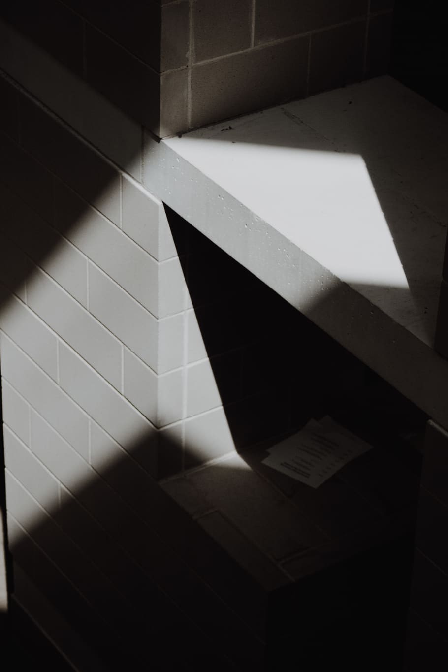 white shelf, shadow, sunlight, indoors, pattern, tile, no people HD wallpaper