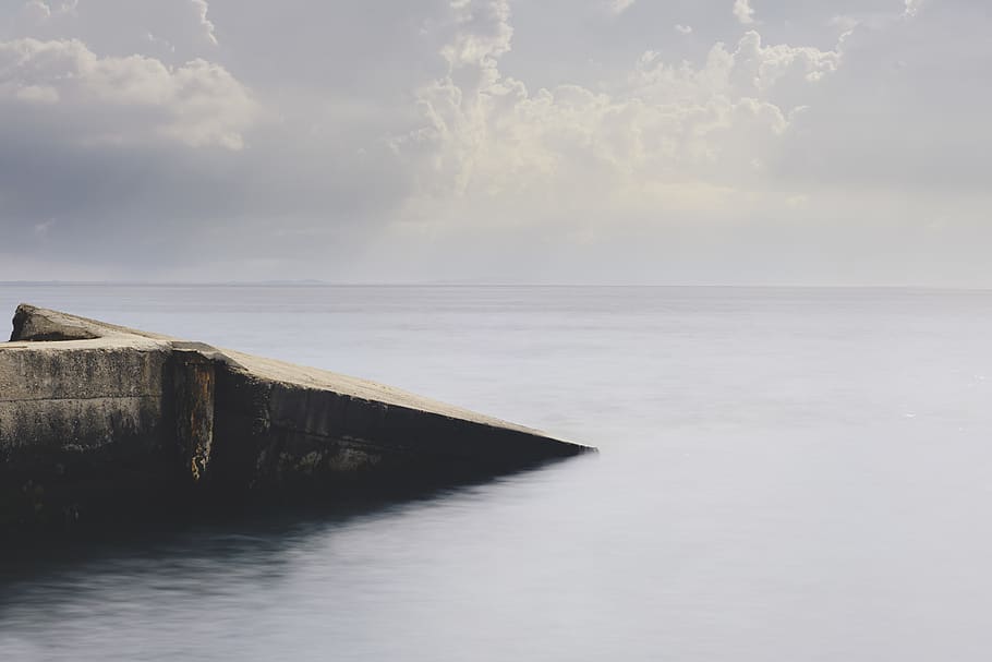 greece, patras, ocean, nature, nikon, longexposure, horizon HD wallpaper