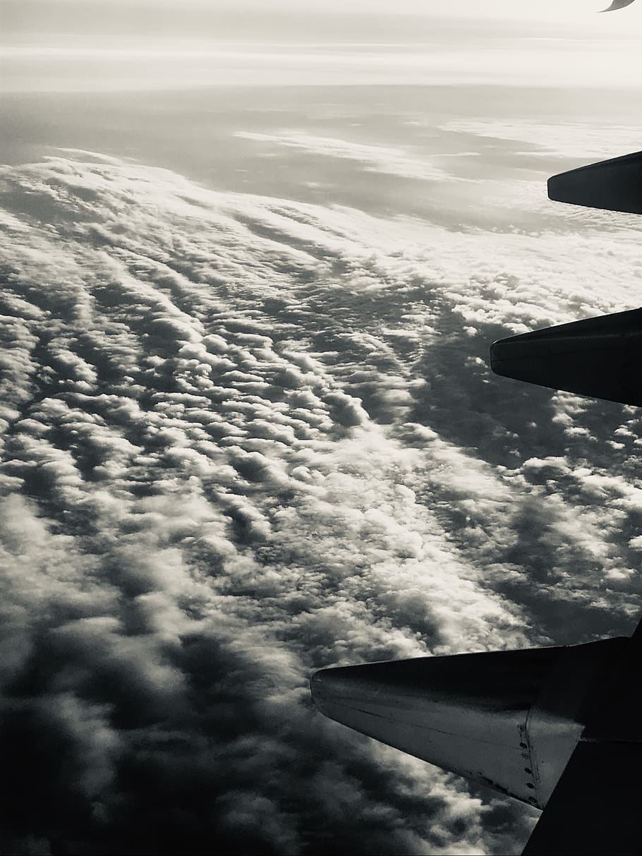 sky, fly, plane, cloud - sky, airplane, air vehicle, transportation HD wallpaper
