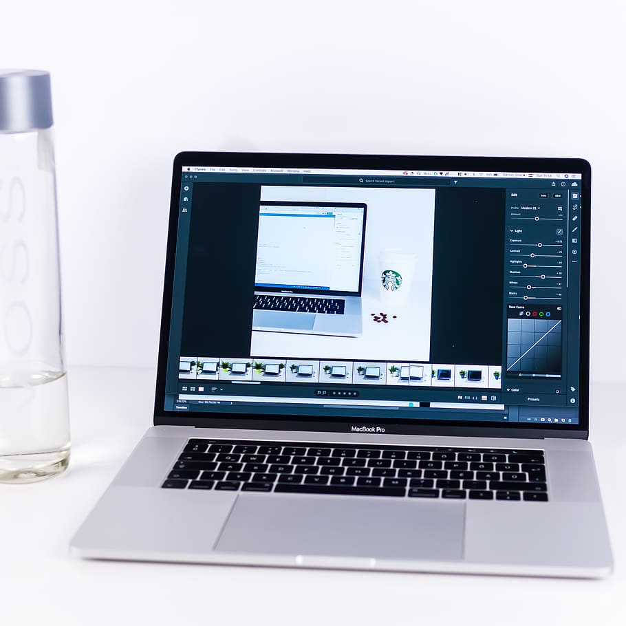 turned-on MacBook Pro, technology, computer, wireless technology HD wallpaper