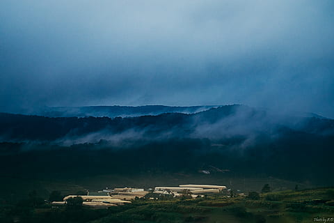 vietnam, dalat, moutain, clouds, sky, valley, green, da lat HD wallpaper
