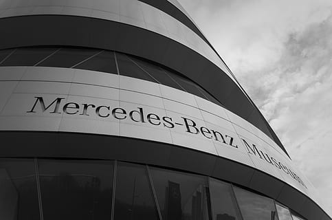 Mercedes-Benz building, office building, architecture, nature HD wallpaper