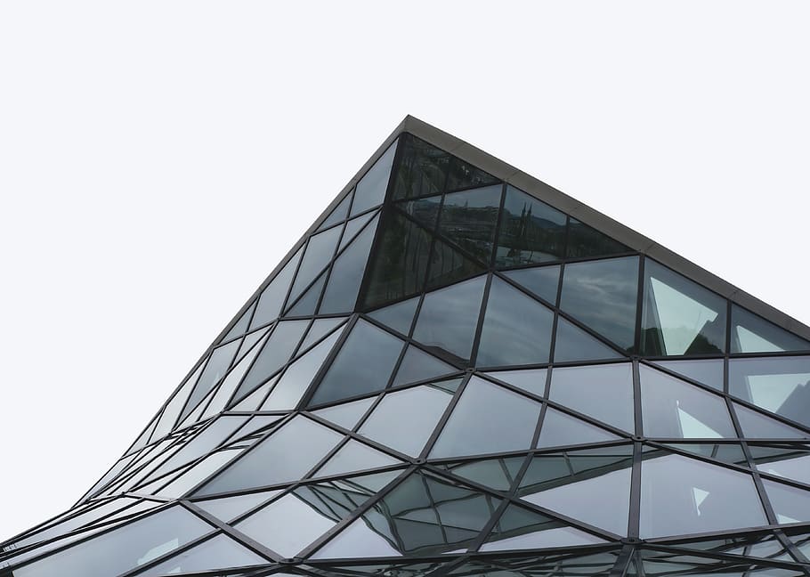 hungary, budapest, glass, reflection, windows, architecture HD wallpaper