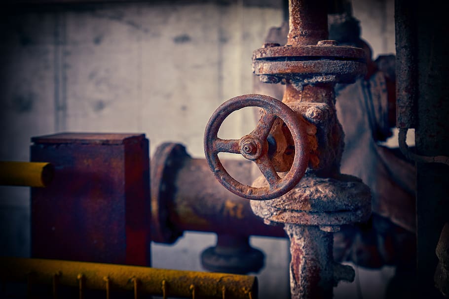 valve, handwheel, shut-off valve, old, ailing, technology, industry HD wallpaper