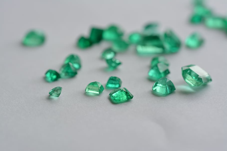 HD wallpaper: gem, emerald, stones, studio shot, close-up, green color,  indoors | Wallpaper Flare
