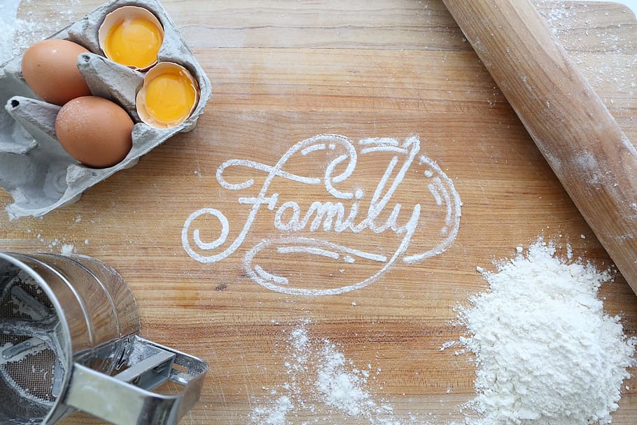 eggs on tray, type, script, family, flour, baking, kitchen, sifter HD wallpaper
