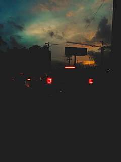 mood, sky, sunset, panama, wallpaper, dark, mobile, street HD wallpaper