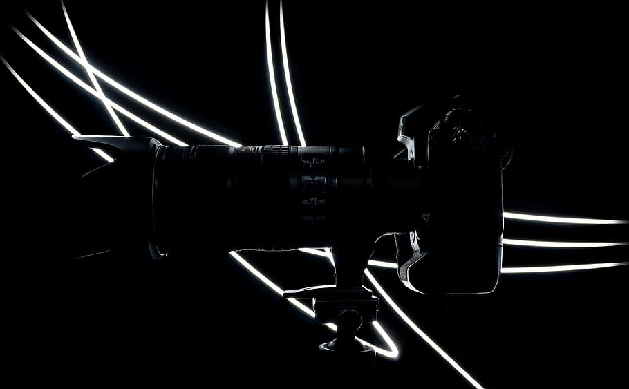 Side View Photo of Black Dslr Camera, camera equipment, camera lens HD wallpaper