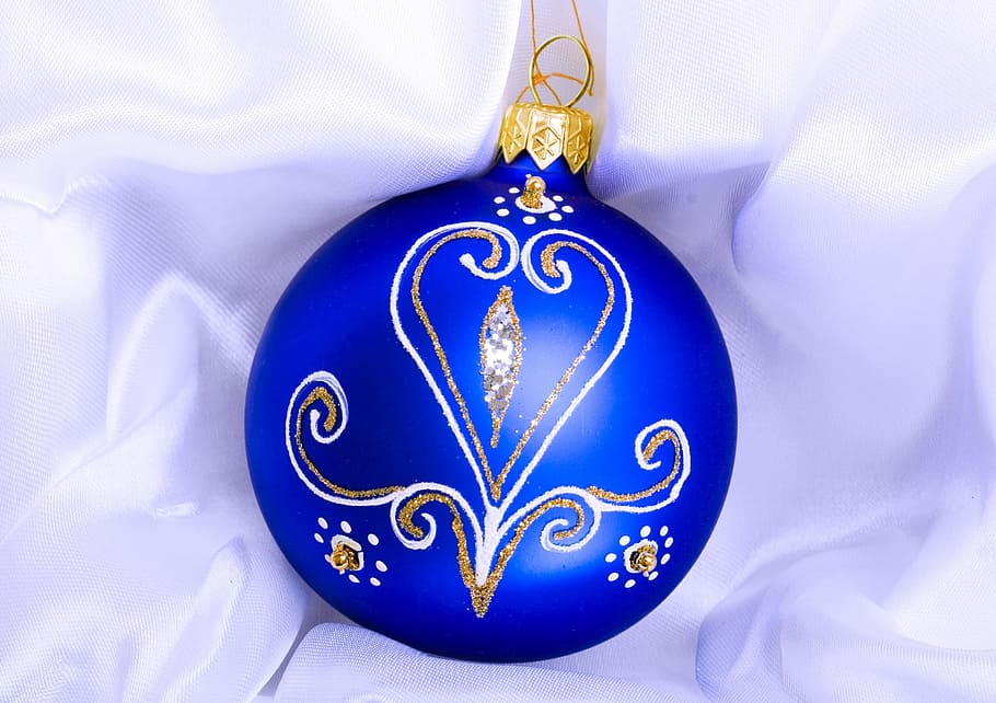 ball, bauble, blue, bright, celebration, christmas, decor, decoration HD wallpaper