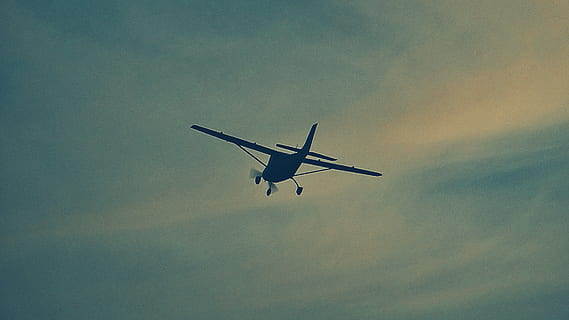 sky, plane, cessna, simple, minimal, blue, flying, air vehicle HD wallpaper