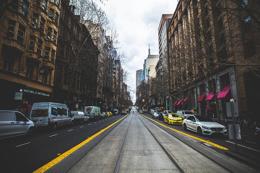melbourne, architecture, building exterior, mode of transportation HD wallpaper