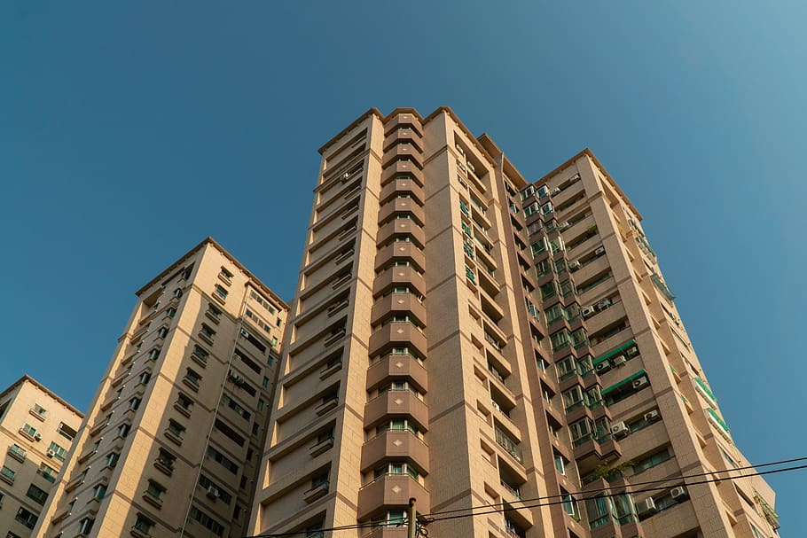 taiwan, tainan, asia, building, blue sky, building exterior, HD wallpaper