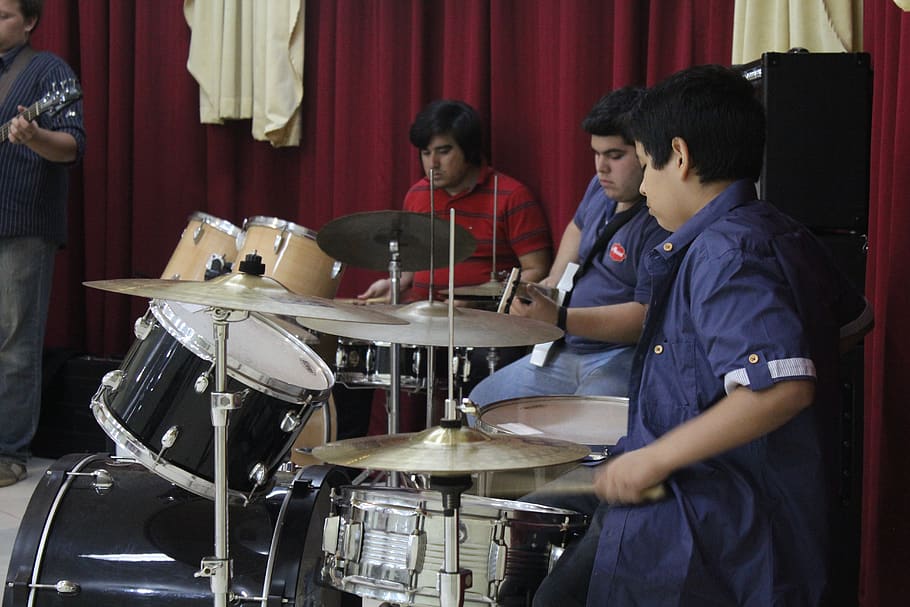 drummers, indoors, drum - percussion instrument, music, skill HD wallpaper