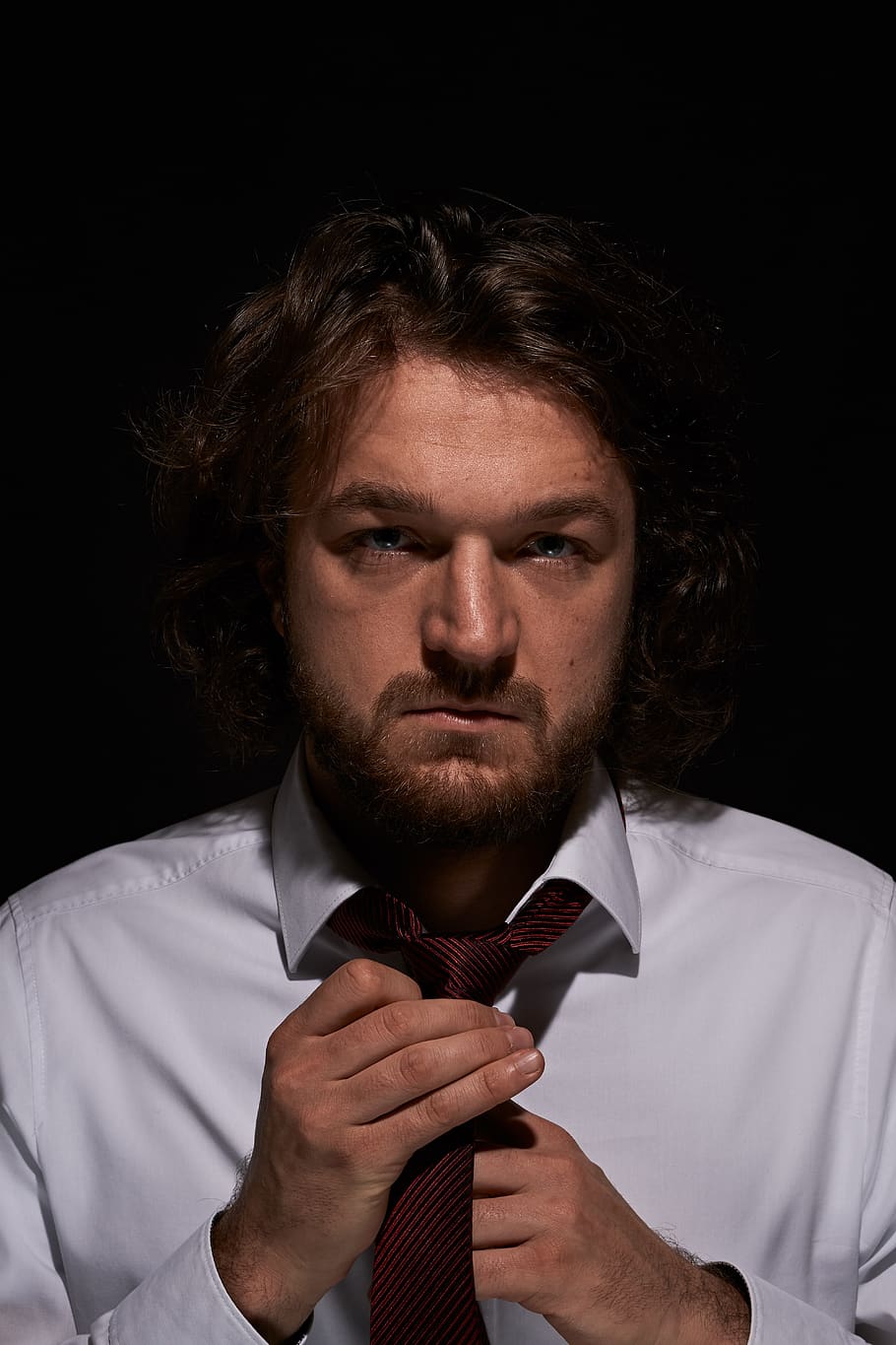 tie, bind, shirt, white, lure, man, office, annoyed, male, outfit HD wallpaper