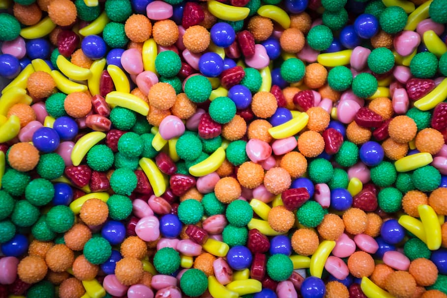 Candy, color, colorful, colors, snacks, sweet, sweets, multi colored, HD wallpaper