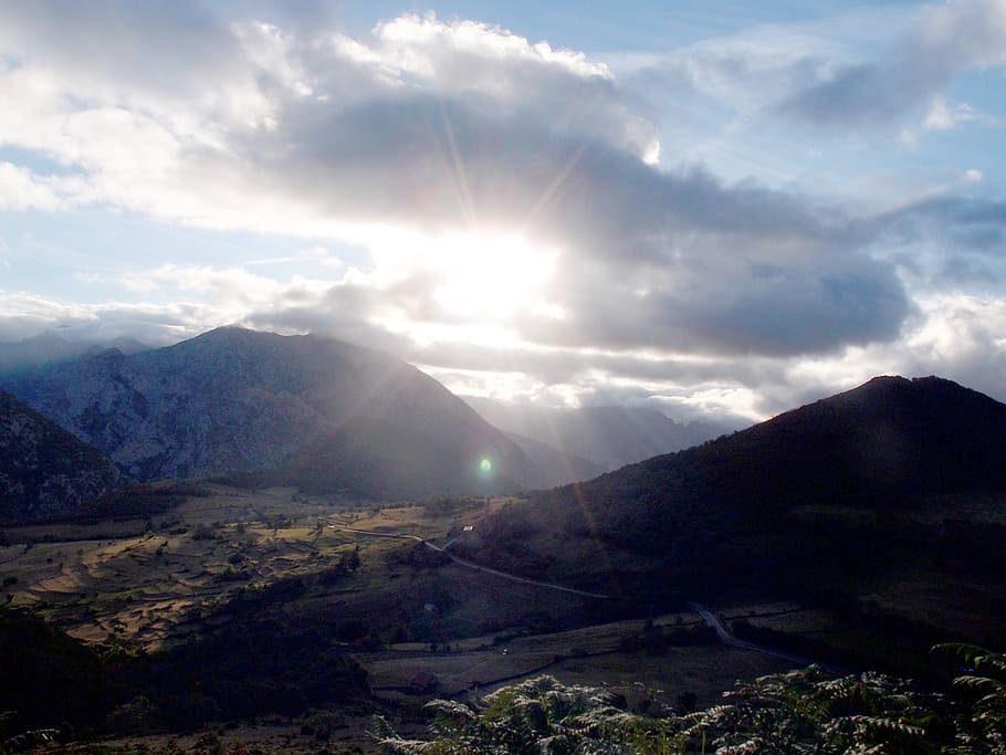 spain, cantabria, lamasón, mountain, sky, scenics - nature HD wallpaper