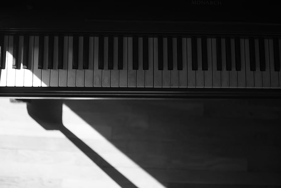 black and white electronic keyboard, electronics, furniture, crib HD wallpaper
