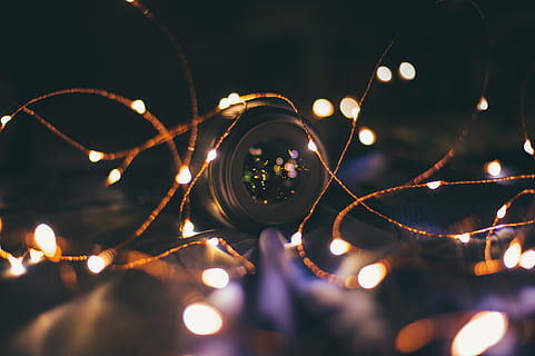 ornament, sphere, pattern, photography, nikon105mm, fairy lights HD wallpaper