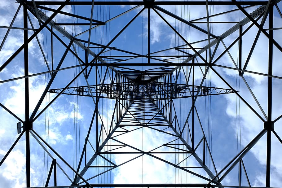 Low Angle Photograph of Black Metal Tower Satellite during Daytime HD wallpaper