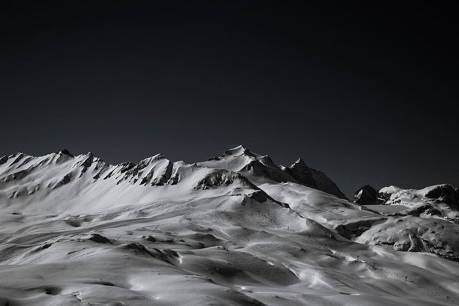 snow filled mountain, sky, beauty in nature, scenics - nature HD wallpaper
