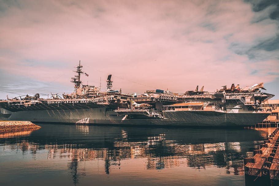 san diego, united states, uss midway museum, usa, marine, carrier