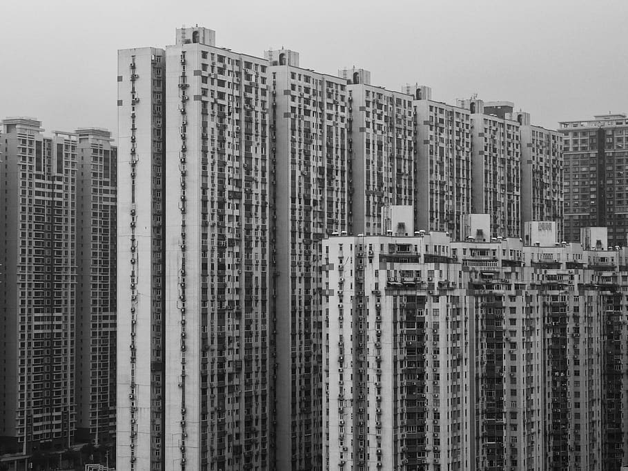 gray building, city, skyscraper, architecture, urban, high rise HD wallpaper