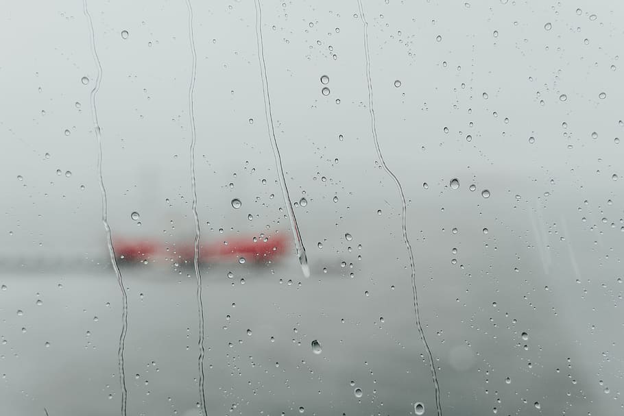 window, drizzle, gray, foggy, background, blurred, wet, rain, HD wallpaper