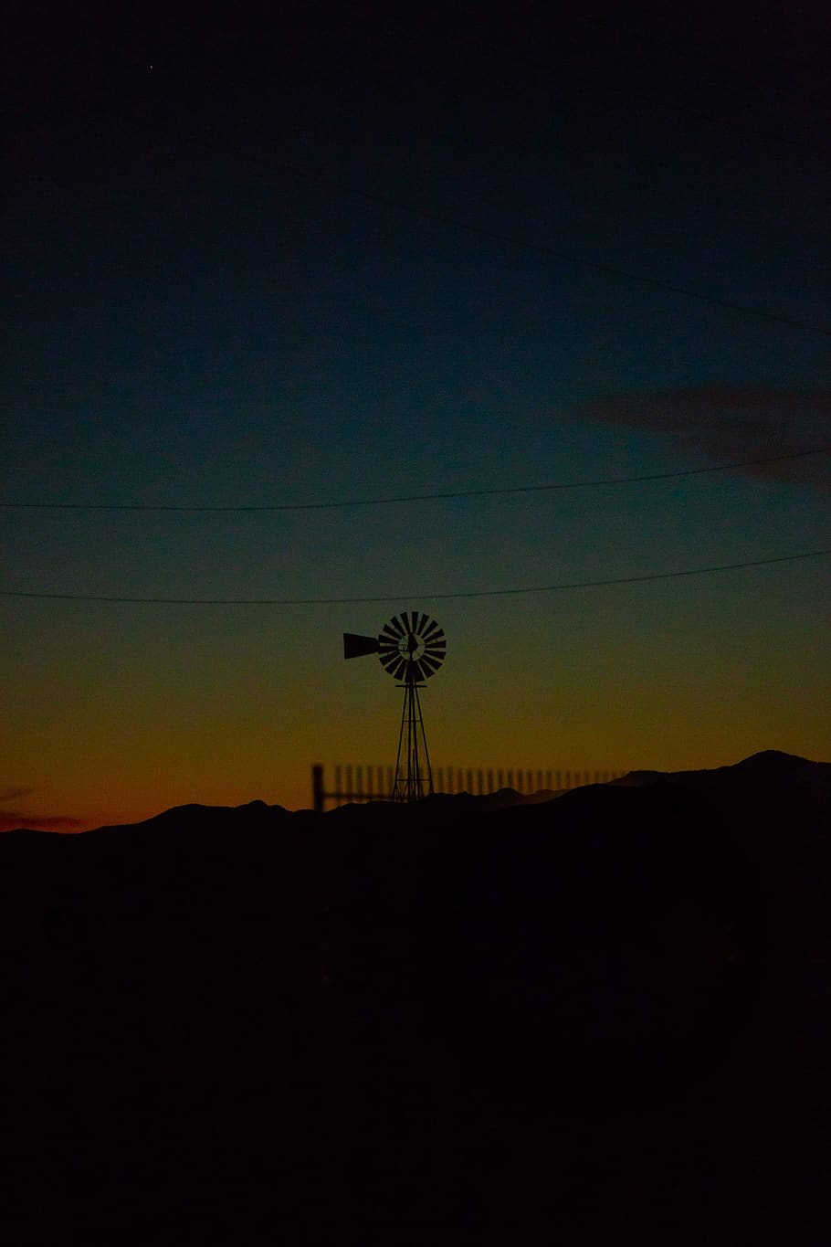 dusk, windmill, silhouette, sky, sunset, copy space, scenics - nature HD wallpaper