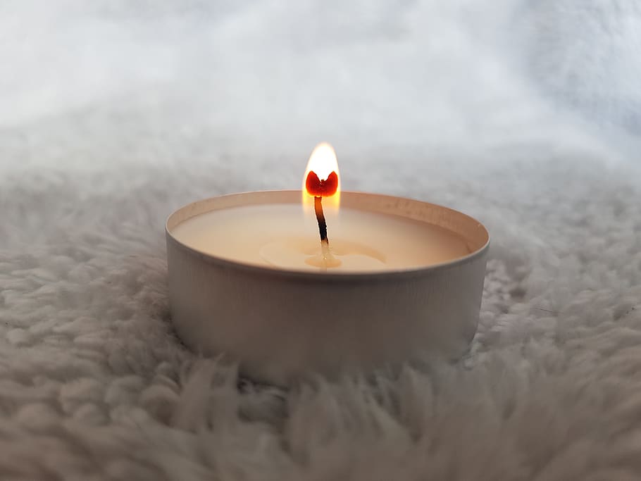candle, fire, angel, candlelight, burn, heat, decoration, lights HD wallpaper