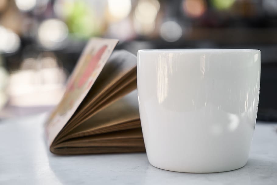 coffee, notebook, table, hot, caffeine, the work, office, cup HD wallpaper