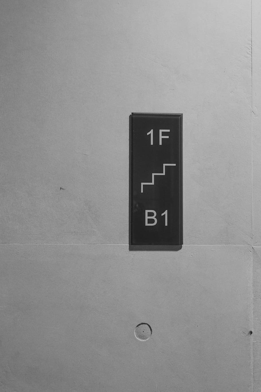black wall decor, electrical device, switch, concrete, sign, gray HD wallpaper