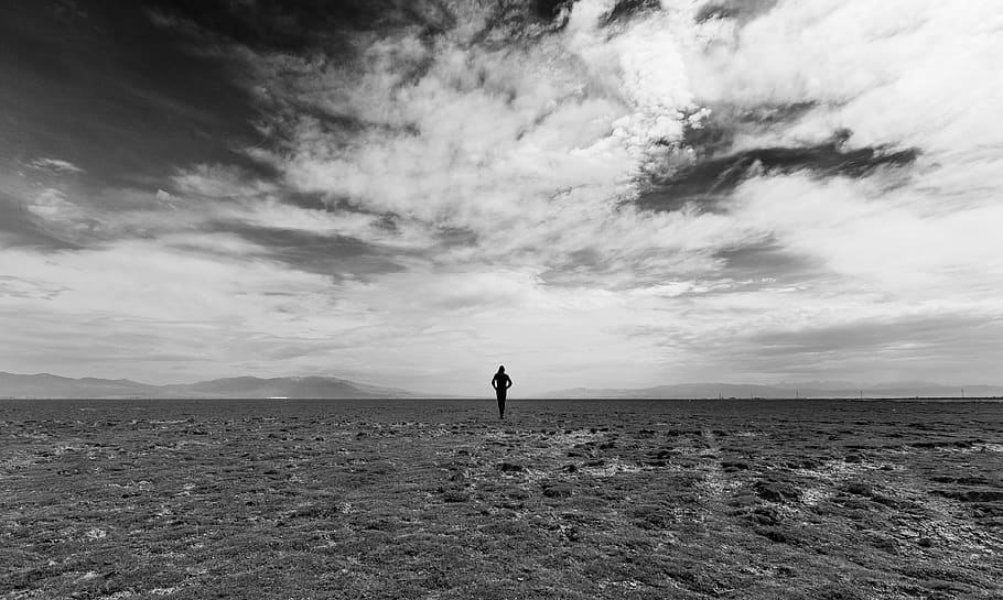 turkey, kayseri, alone, man, clouds, sky, outdoor, cloud - sky HD wallpaper