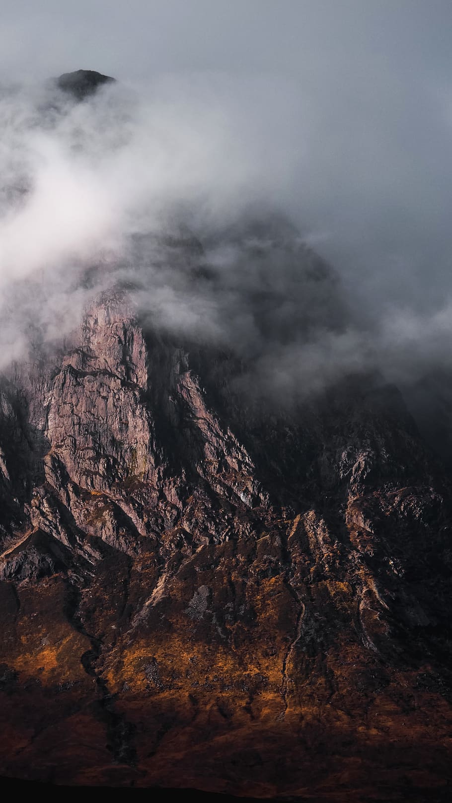 brown volcano, mountain, scenics - nature, beauty in nature, geology HD wallpaper