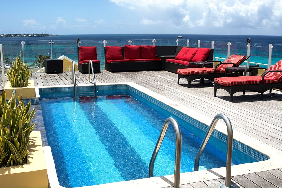 pool, holiday, relax, resort, travel, poolside, leisure, summer HD wallpaper