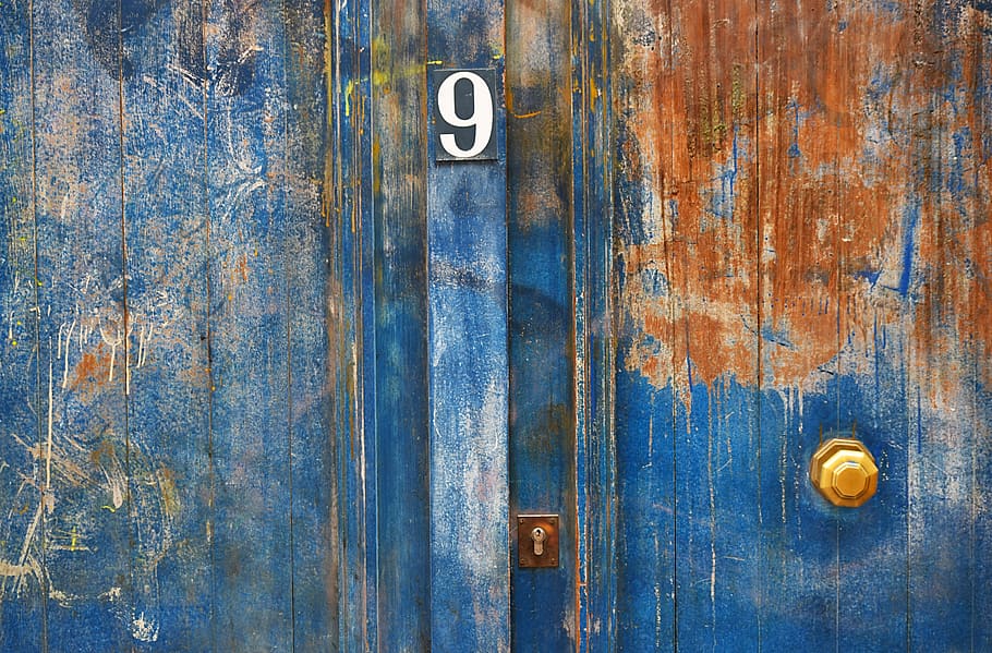 door, rust, text, symbol, number, flower, plant, blossom, lock HD wallpaper