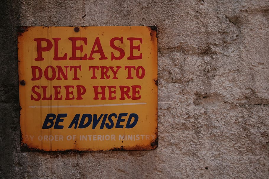 concrete, wall, texture, signage, caution, communication, western script HD wallpaper