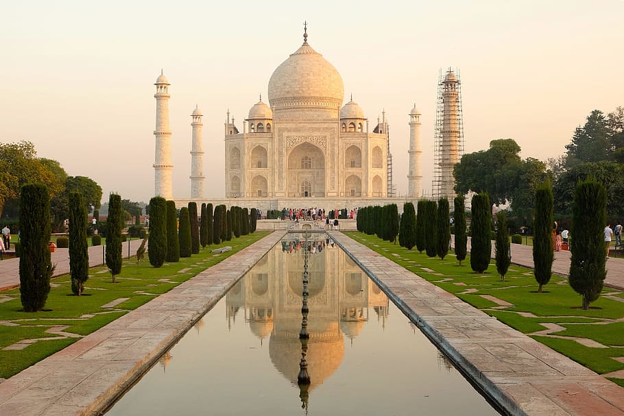 Taj Mahal, India, architecture, water, reflection, travel destinations HD wallpaper