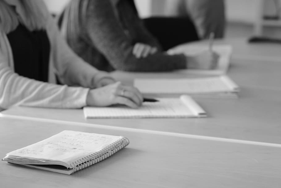 meeting, notebook, work, group, table, one person, indoors HD wallpaper