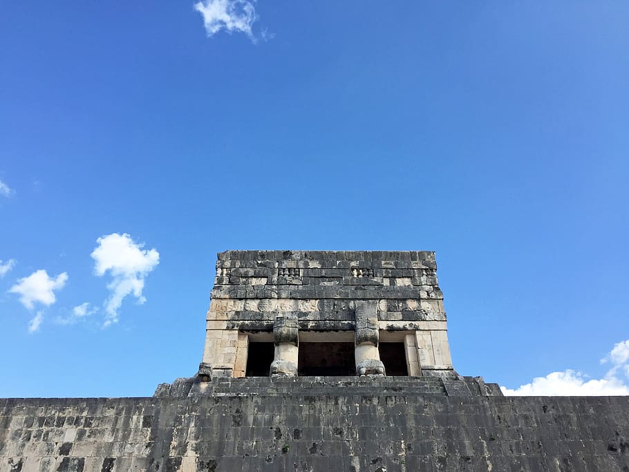 bunker, building, mexico, chichen itza, ruins, architecture, HD wallpaper