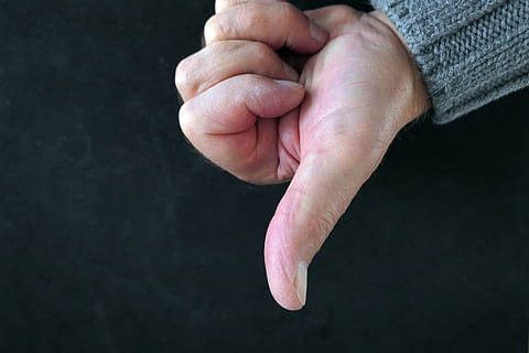 thumb, hand, human, gesture, sign language, bad, negative, thumbs down HD wallpaper